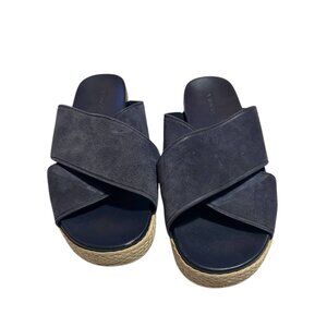 Vince Villaire slide sandal in deep blue - Size 8